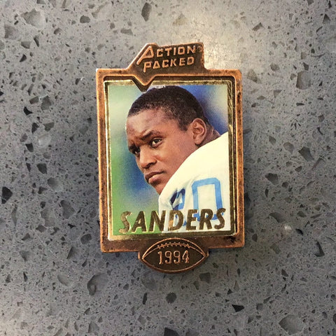 Deion Sanders 1994 Action Packed Metal Pin