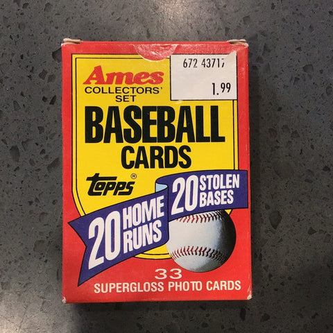 1989 Topps 20 Home Runs 20 Stolen Bases Ames Collector’s Baseball Complete Set 1-33