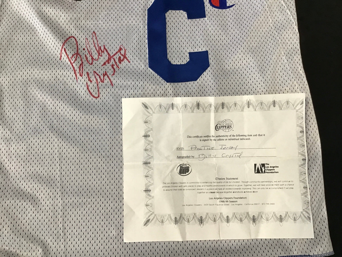 LA Clippers Billy Crystal Worn, Autographed Stitched Practice
