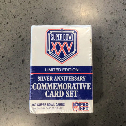 Super Bowl Silver Anniversary Commemorative Football Card Complete Set 1-160
