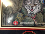 University of Arizona Wildcats 1997 National Champions Framed Lute Olson Autographed Poster 24x28 42/500 JSA Certified