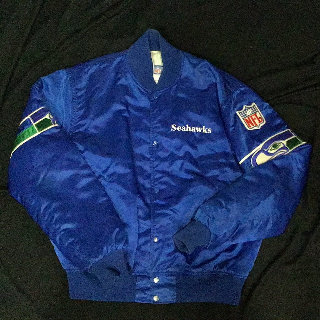 Seattle Seahawks Men's Large Full Zip Varsity Jacket - Team Colors