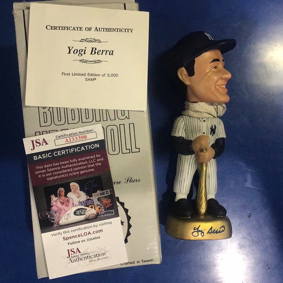 Yogi Berra - Bobblehead - New Jersey Jackals w/ ticket stub