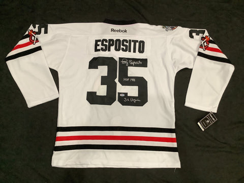 Tony Esposito Chicago Blackhawks Autographed Jersey Certified