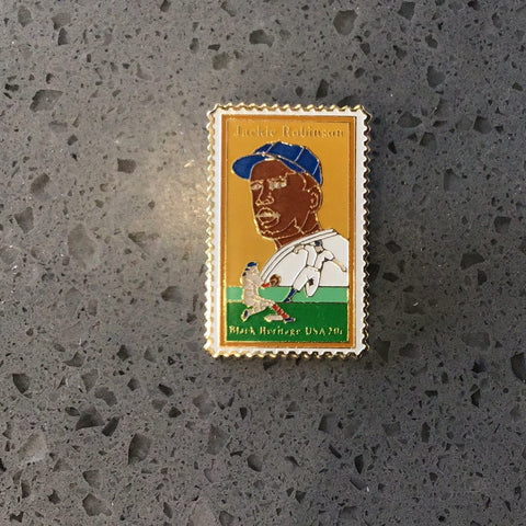 Jackie Robinson Vintage MLB Stamp Metal Pin