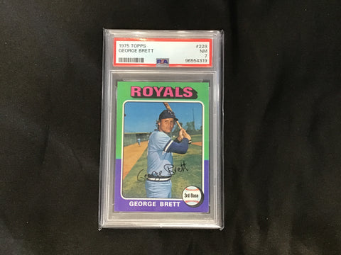 1975 Topps George Brett Rookie #228 PSA 7 4319