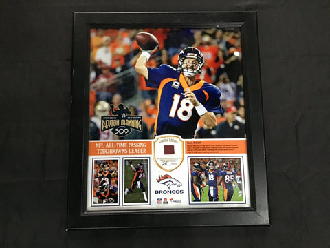 Peyton Manning Denver Broncos Passing Touch Down Record 509 Limited Edition 245/500 Framed Picture