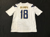 LA Chargers Grandpa #18 Jersey Adult Small