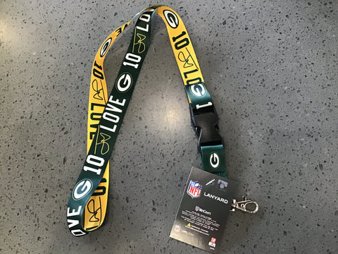 Player Lanyard Jordan Love Green Bay Packers