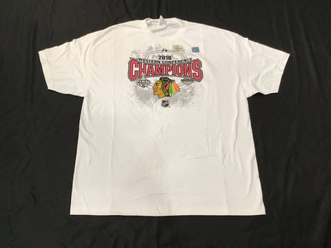 Chicago Blackhawks 2010 Western Conference Champions T-Shirt Adult 2XL New with Stickers
