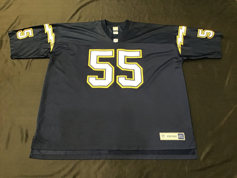 Overtime Sports La Chargers Junior Seau #55 Stitched Jersey Adult 4X