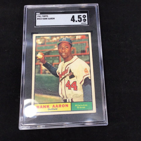1961 Topps Hank Aaron #415 Graded Card SGC 4.5 (9501)
