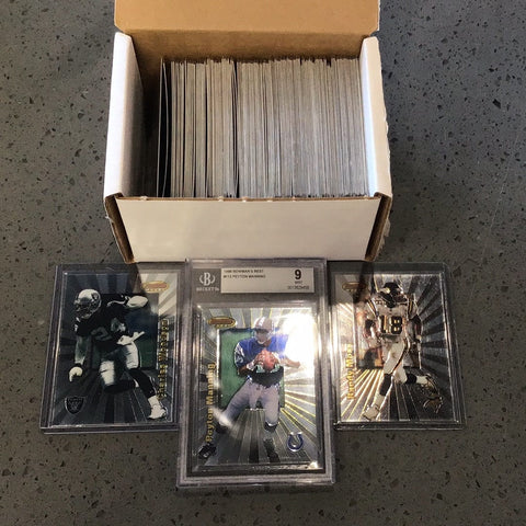 1998 Bowman’s Best Football Complete Set 1-125 Includes Graded Peyton Manning #112 Beckett 9 (9455)