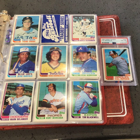 1982 Topps Traded Baseball Complete Set 1T-132T including Cal Ripken Jr. Graded Card PSA 8