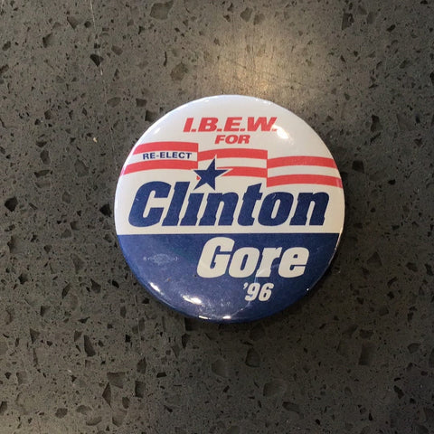 Clinton Gore 1996 Vintage Button Pin