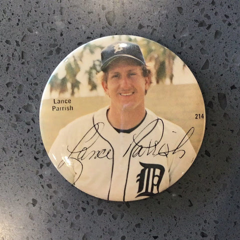 Lance Parrish Detroit Tigers Vintage MLB Button Pin