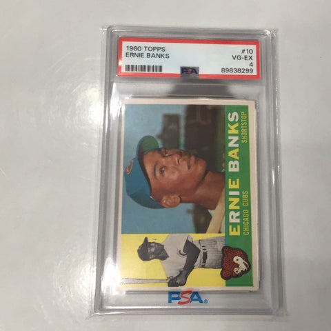 1960 Topps Ernie Banks #10 Graded Card PSA 4 (8299)