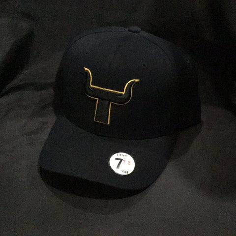 Tucson Toros Black Hat Black T Fitted Size 6 5/8