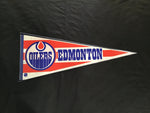 Team Pennant Vintage Hockey Edmonton Oilers