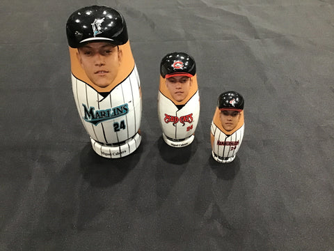 Miguel Cabrera Russian Nesting Dolls Marlins, Mud Cats, and Hammerheads