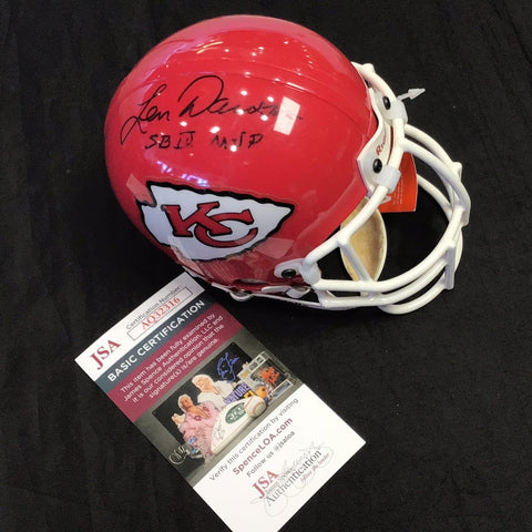 Len Dawson Autographed Mini Helmet JSA AQ32316