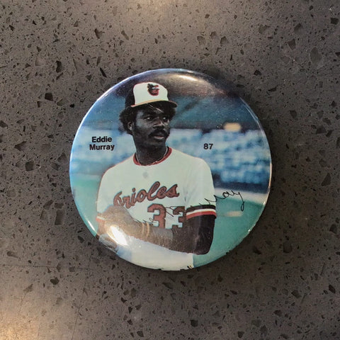 Eddie Murray Baltimore Orioles 1987 Vintage MLB Button Pin