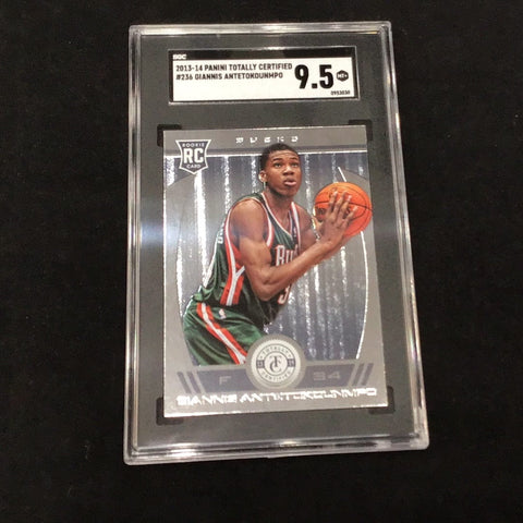 2013-14 Totally Certified Giannis Antetokounmpo #236 Graded Card SGC 9.5 (3030)
