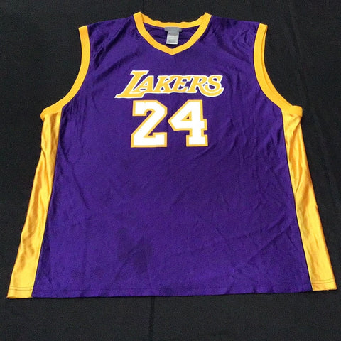 LA Lakers Kobe Bryant #24 Silk Screen Jersey Adult XXL