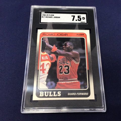 1988-89 Fleer Michael Jordan Graded Card #17 SGC 7.5 (8425)