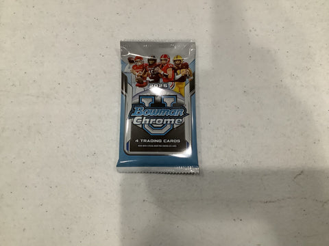 2025 Bowman Chrome University Football Blaster Box Pack