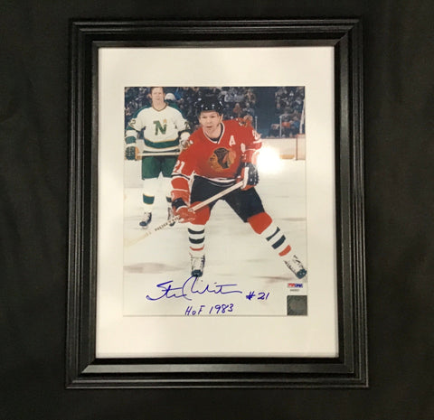 Stan Mikita Chicago Blackhawks Autographed Photo PSA Cert