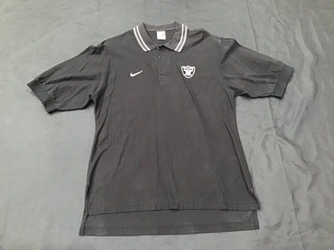 Oakland Raiders Polo Style Shirt Adult Medium