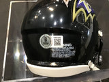 Baltimore Ravens Ray Lewis Autographed Mini Helmet Beckett Certified