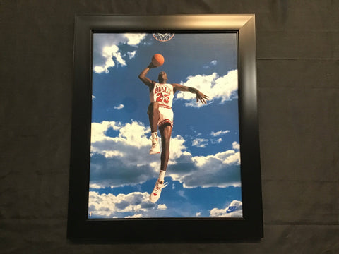 Michael Jordan Sky Poster 16x20 Quality Wood Frame