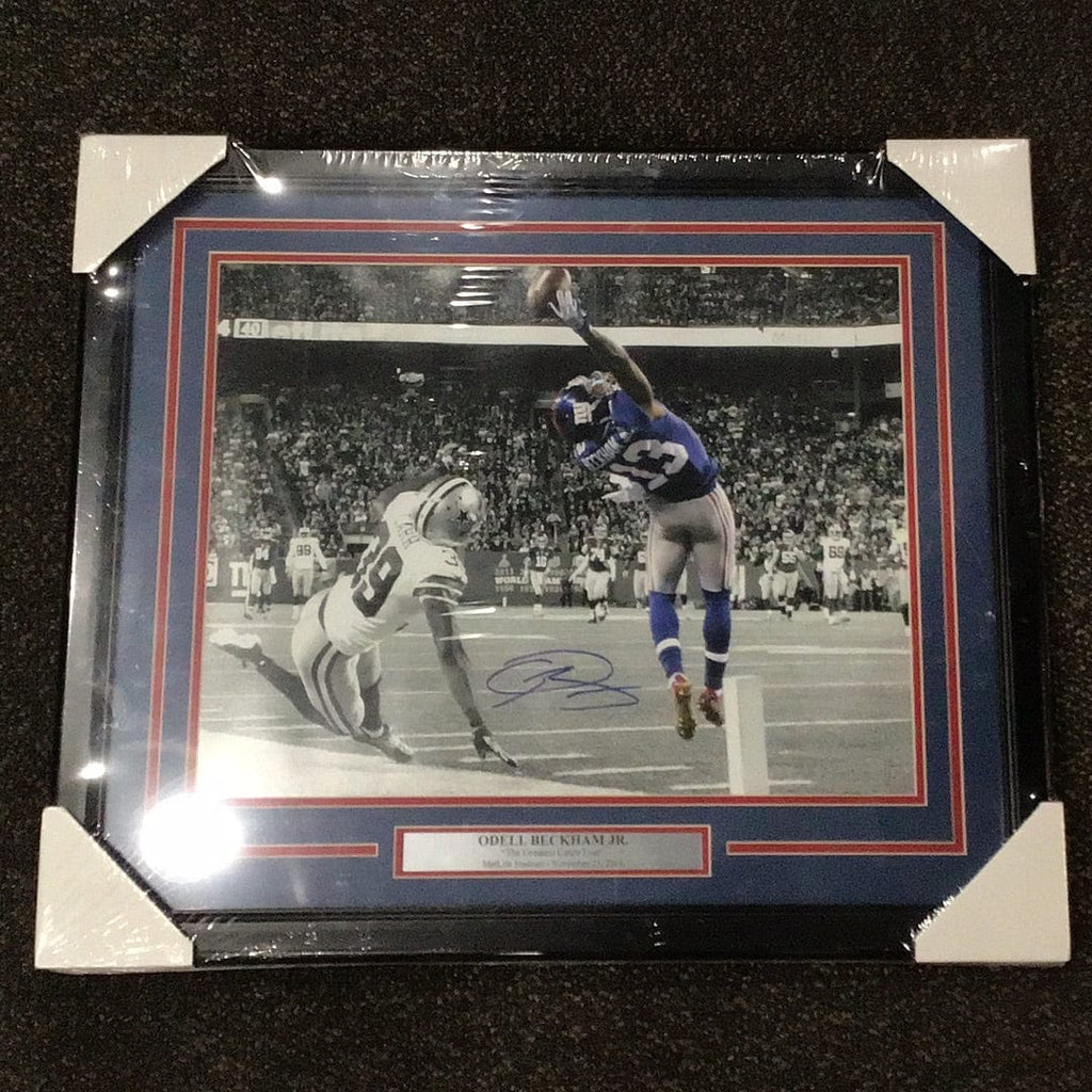 Print of a Signed Odell Beckham Jr the Catch. the