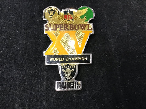 Oakland Raiders vs. Philadelphia Eagles Super Bowl XV Metal Pin