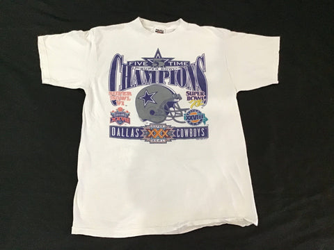 Dallas Cowboys 1995 Five-Time Super Bowl Champions T-Shirt Adult XL