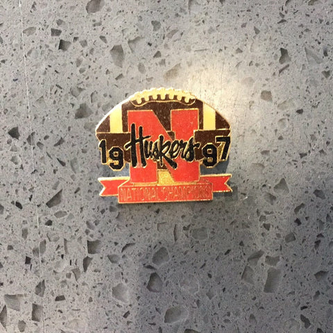 Nebraska Huskers Football 1997 National Champions VintageMetal Pin