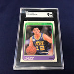 1988-89 Fleer John Stockton Graded Card #115 SGC 9 (4298)