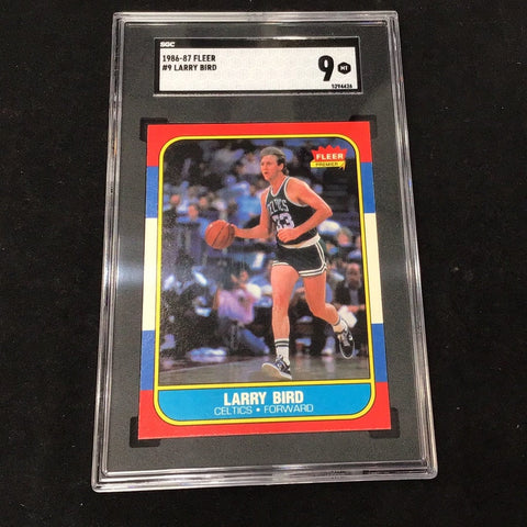 1986-87 Fleer Larry Bird #9 Graded Card SGC 9 (4426)