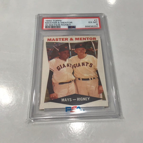 1960 Topps Master & Mentor Willie Mays and Bill Rigney #7 Graded Card PSA 6 (8291)