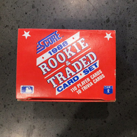 1988 Score Rookies & Traded Complete Set 1-110 and 10 Trivia Cards