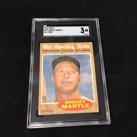 1962 Topps Mickey Mantle #471 Graded Card SGC 3 (7036)