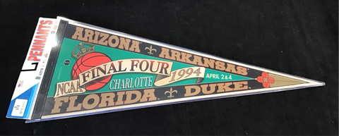 1994 Final Four Vintage Pennant NCAA Charlotte