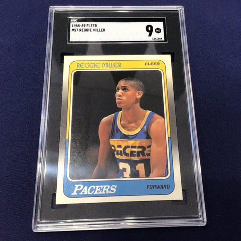 1988-89 Fleer Reggie Miller Graded Card #57 SGC 9 (1384)