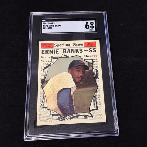 1961 Topps All-Star Ernie Banks #575 Graded Card SGC 6 (1537)