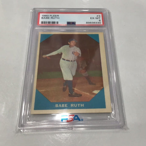 1960 Fleer Babe Ruth #3 Graded Card PSA 6 (8330)