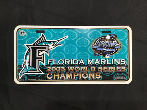 Florida Marlins 2003 World Series Champions License Plate