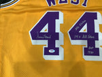 Jerry West #44 LA Lakers Autographed Jersey Cert