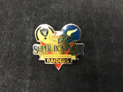Oakland Raiders vs. Minnesota Vikings Super Bowl XL Metal Pin Small